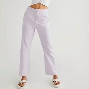 Free People Kate Micro Gingham Pants Lilac Cottagecore Boho Chic